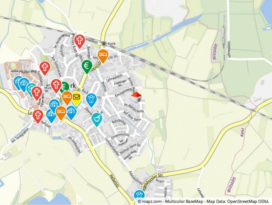 Geolyzer Kartenausschnitt Etagenwohnung Kehl-Kork